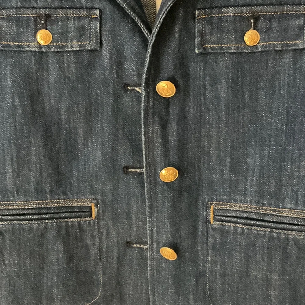 J.Crew Dark Blue Blazer with Brass Accents - Picture 3 of 6